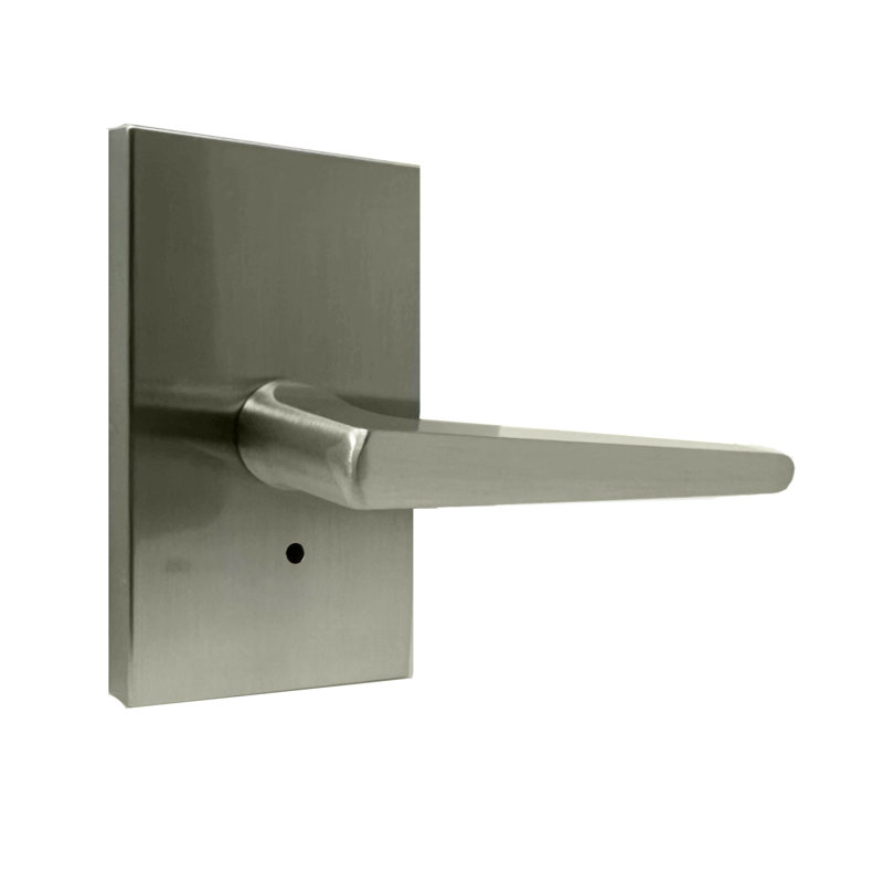 Poignée de porte avec rosette transitionnelle Philtower, Passage Hall/Closet, Nickel satiné