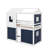 Full Size Bunk Wood House Bed With Tent-660537953-660537952