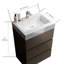 Meuble-lavabo de salle de bain en noyer 24 po avec tiroir et armoire de rangement Alice-1558928327-1558928329