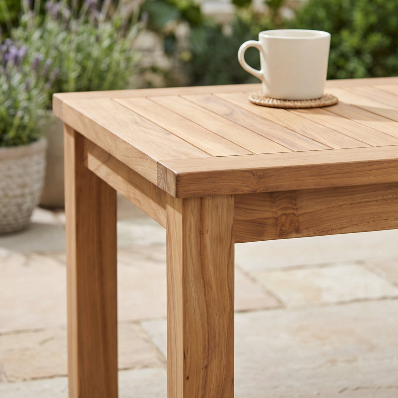 Rectangular Teak Solid Wood Outdoor Coffee Table , 46.8 " W 23.4 " D