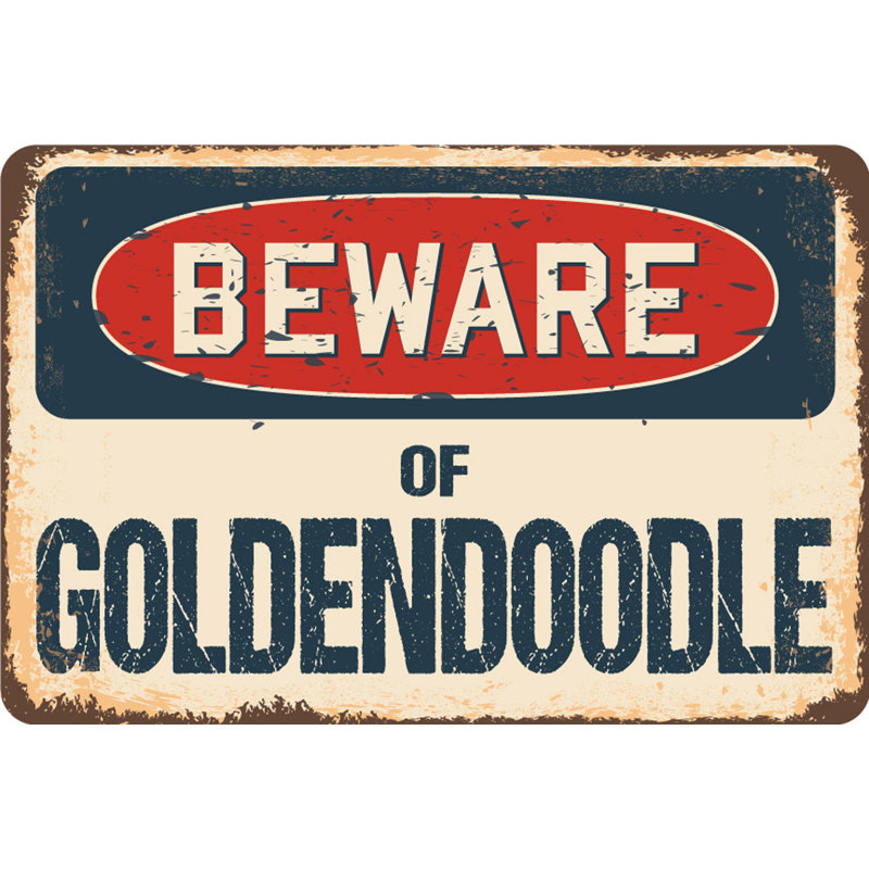 Méfiez-vous de Goldendoodle, H 3,5 po x l 5 po x P 0,1 po