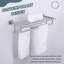 Porte-serviettes de salle de bain en acier inoxydable avec tablette - Porte-serviettes mural pour serviettes de bain et articles essentiels, résistant à la rouille et peu encombrant-114729996