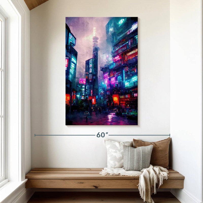 Cyberpunk City Tokyo II, H 48 po x l 32 po