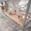 Chariot-bar, finition grise