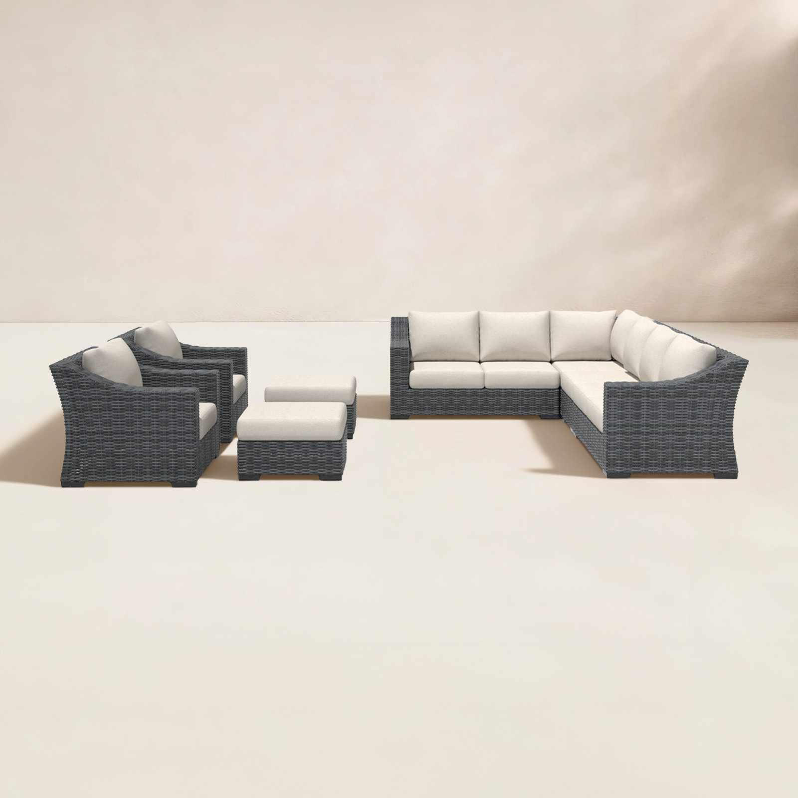 Eloisa 10-Person Patio Seating Group, Gray