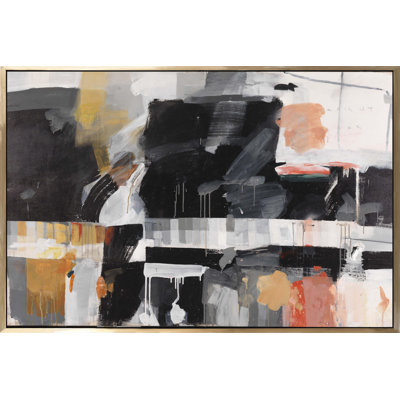 In Black - peinture sur toile avec cadre flottant