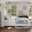 Corduroy Bed Frame with 47" Headboard, Upholstered Platfrom Bed with Vertical Stripe Wingback-114138546