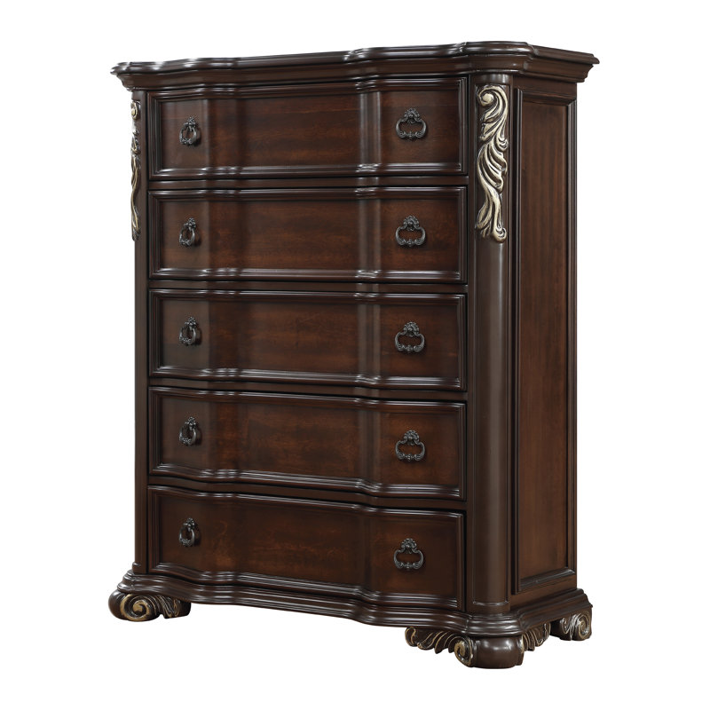Commode Faxon en noyer foncé, Brown