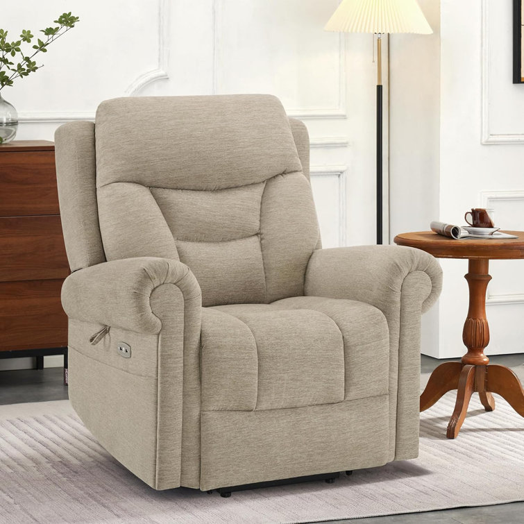 Gordian Dual Motor Power Recliner Lift Chair with Massage and Heat, Infinite Position, Fabric Upholstered