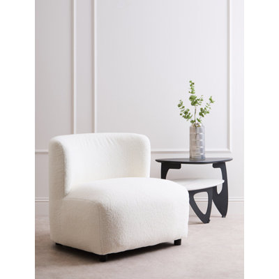 Upholstered Boucle Lounge Chair