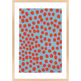 Orient Red On Blue Gray Painting by Michela Sorrentino
