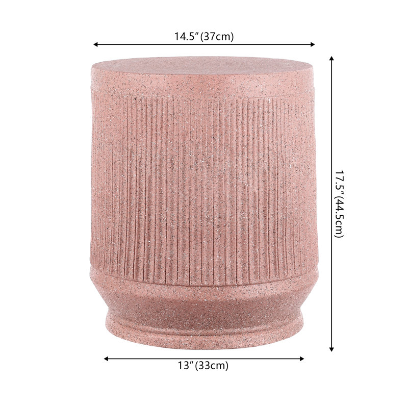 Raluca End Table, Pink Terrazzo