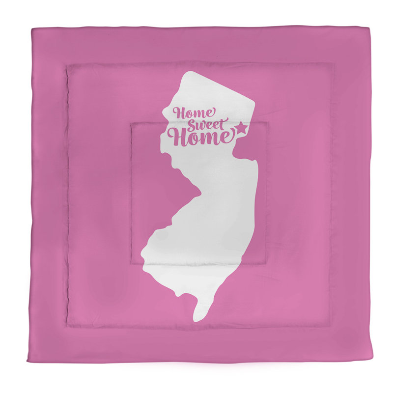 Jersey Modern & Contemporary Polyester Percale Comforter, Queen Comforter, Pink