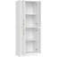 Armoire de cuisine avec 4 portes et tablettes réglables, grande armoire de rangement autoportante pour salle à manger, salle de séjour, buanderie, salle de bain