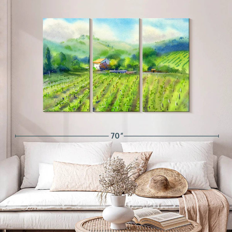 Alvord Vineyard Landscape, H 32 po x l 50 po