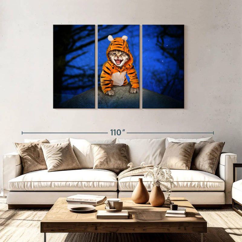 Chat d'Halloween, H 48 po x l 74 po