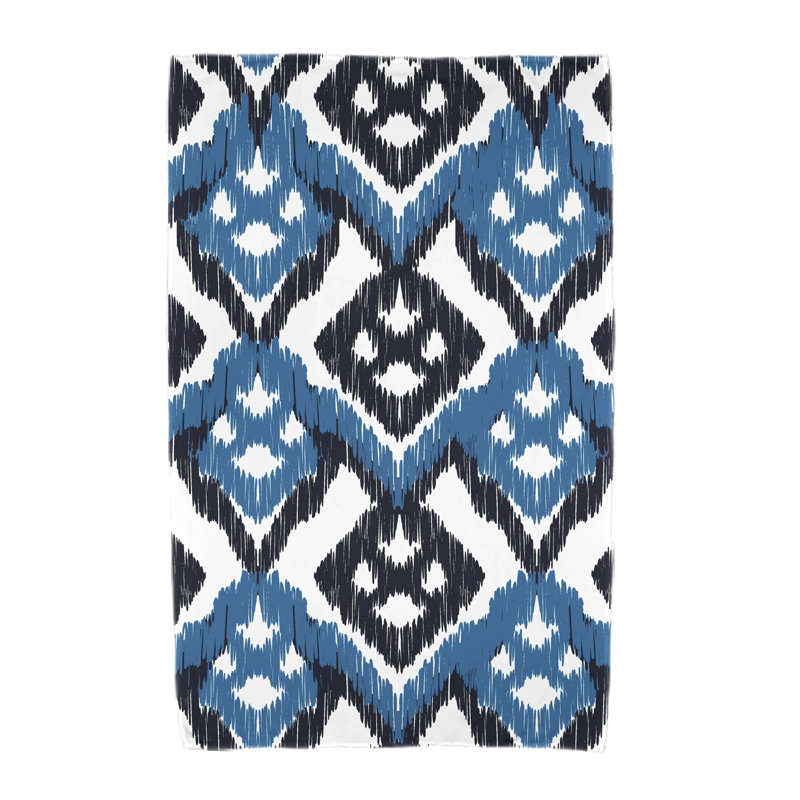 Serviette de plage Garett, Bleu sarcelle/bleu marine