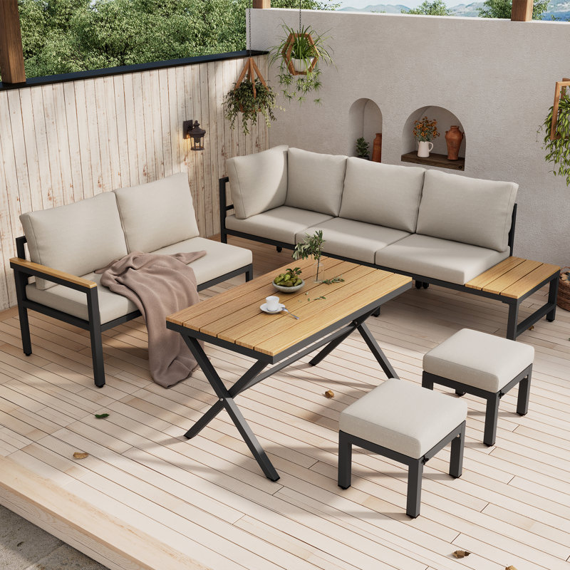7 - Person Patio Dining Set with Rectangular Table