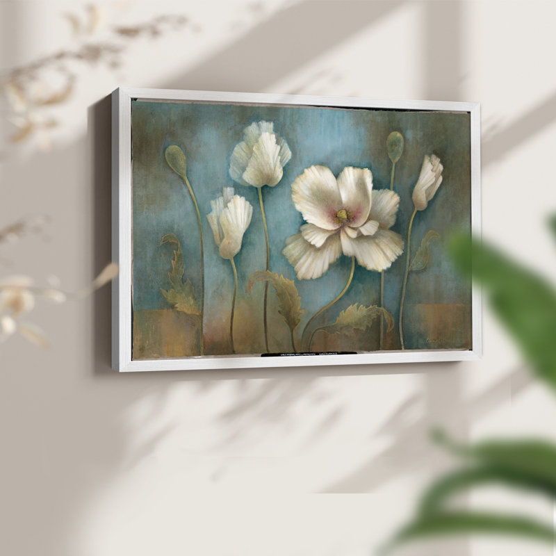 Poppy Melody -Framed Print - Restickable, H 8 po x l 10 po, Blanc