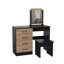 Coiffeuse Kaia avec miroir et 4 tiroirs, tabouret inclus-1419872706