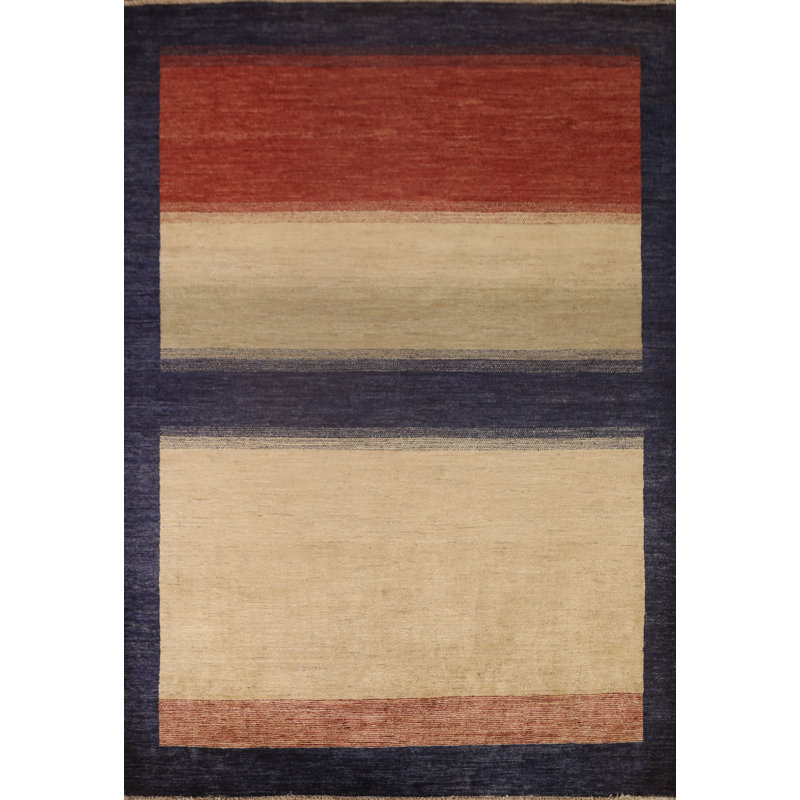 Tapis rayé Gabbeh 7 x 8