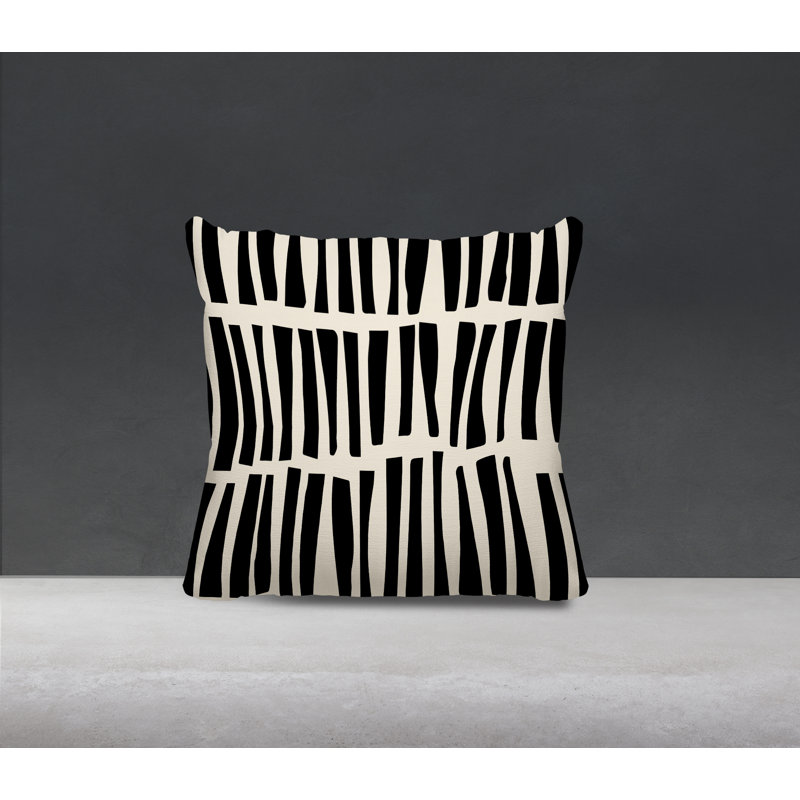 Coussin décoratif réversible Clayton, H 17 po x l 17 po, Crème / Blanc cassé