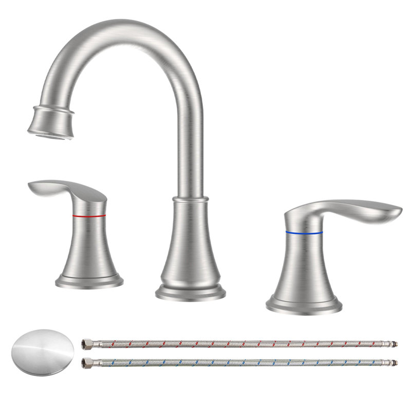 Bathroom faucet with 360 degree turn spout, Brushed Nickel