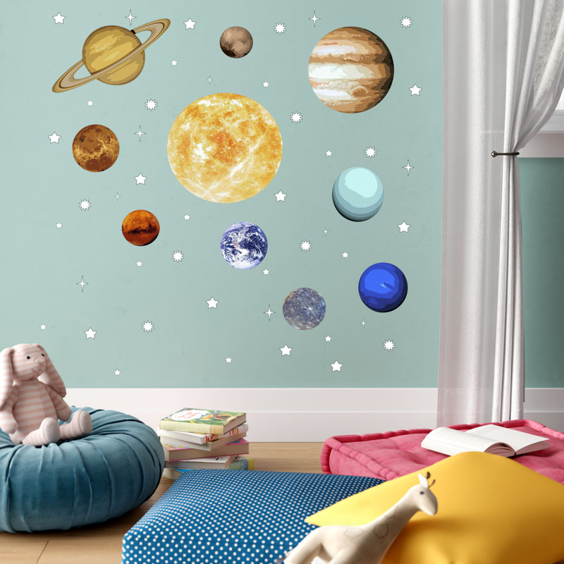 Adhésif décoratif extérieur espace extérieur pour système solaire et colle, H 28 po x l 29,5 po