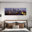 Buildings Lit Up At Dusk Kansas City Missouri USA by Jerry Driendl Photography - Wrapped Canvas Panoramic Print-1206939680