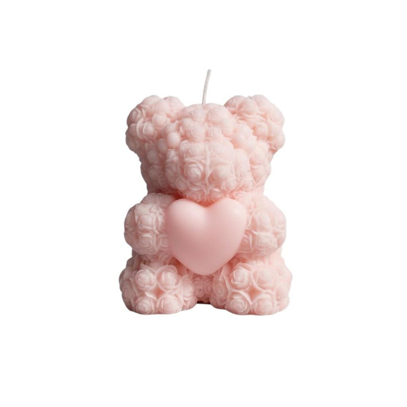 Bougie d'ours en peluche dimensionnelle 4 po Hibiscus