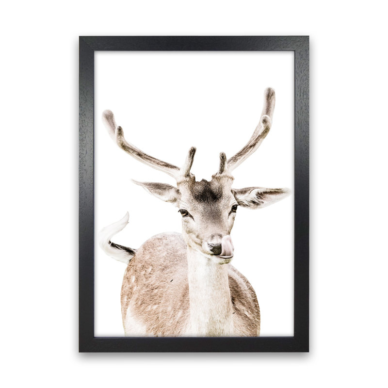 Deer I by Victoria Frost - Print, Black Framed, 46cm H x 34cm W x 3cm D
