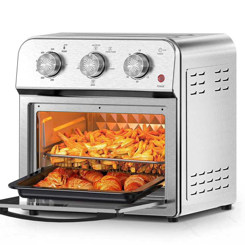 Family Size Air Fryer Toaster Oven Combo, 13QT, 360° Hot Air Circulation For Healthy Oil-Free Cooking, Multifunctional Convection Countertop Oven With Adjustable Time & Temp Control