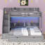 Twin Over Full Bunk Bed Featuring Storage Staircase, Pull-Out Bed, Storage Units, LED & USB Ports-67551735