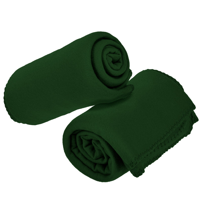 Jeté polaire 50 po x 60 po, Vert foncé