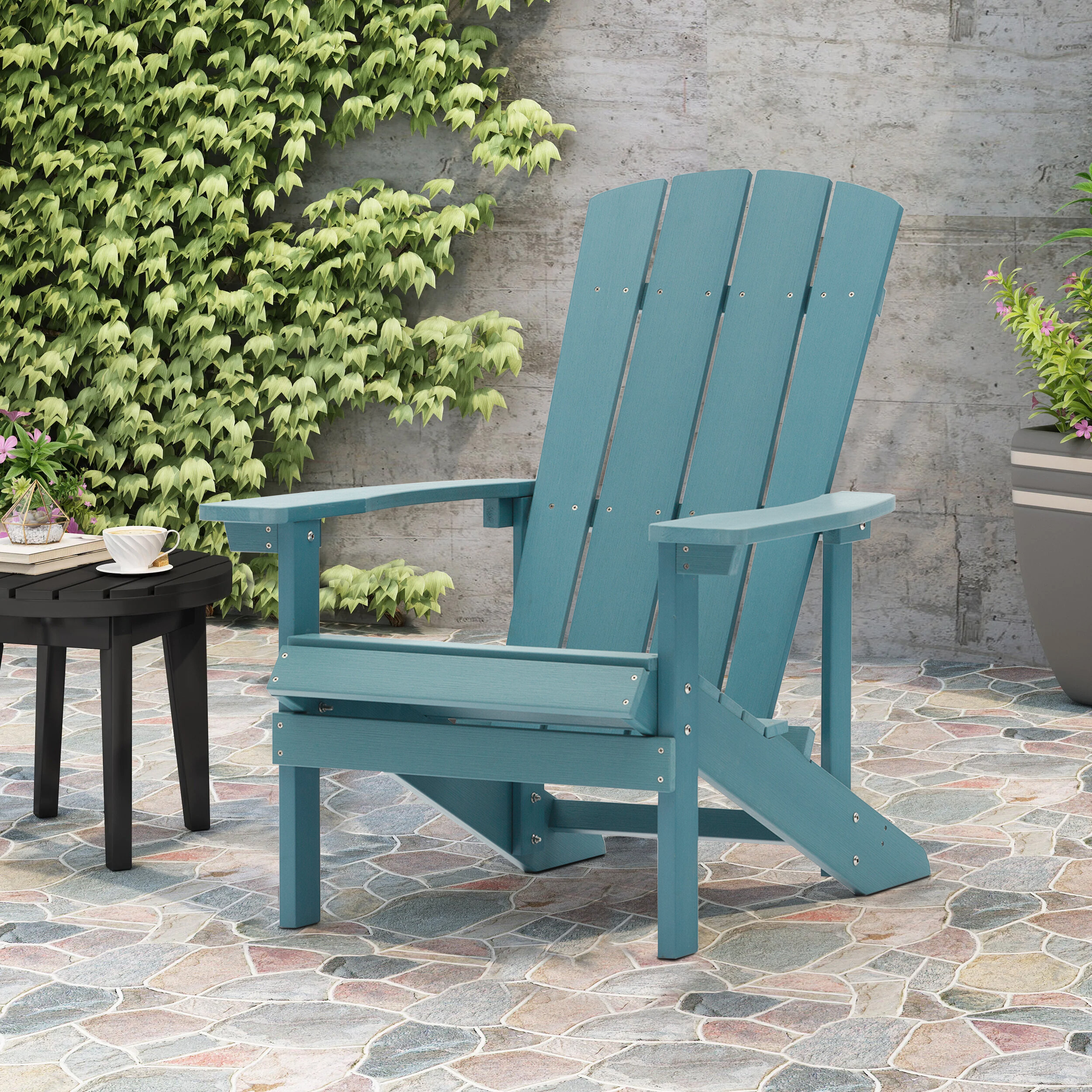 Dovecove Plastic Outdoor Patio Adirondack Chair | Wayfair