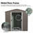6ft x 5ft Outdoor Metal Storage Shed with Metal foundation ,White-118170314-118170307