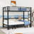 Metal Bunk Bed With Ladder And Slats-369576579