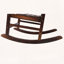 Chaise berçante surdimensionnée en bois avec siège large et grand dossier-33027282