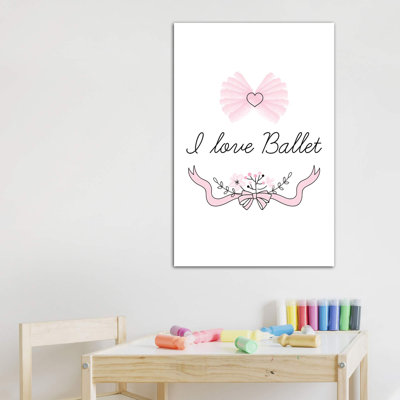 I Love Ballet - impression d'art graphique