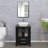 24'' Narrow Depth Single Bathroom Vanity Set with Mirror-909502477