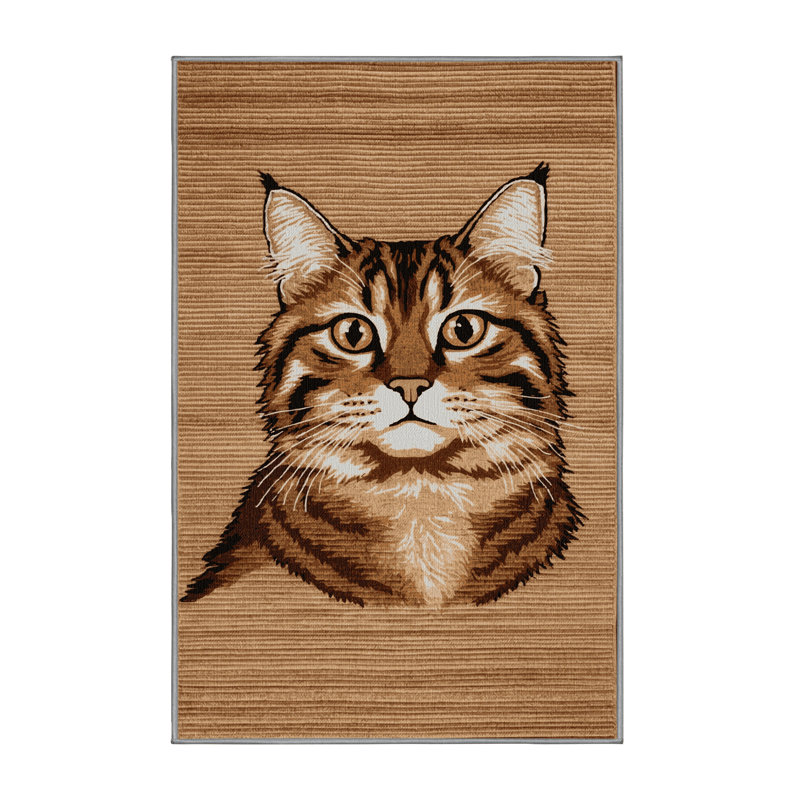 Washable Asian Semi longhair Cats Area Rug, Rectangle 8' x 10'