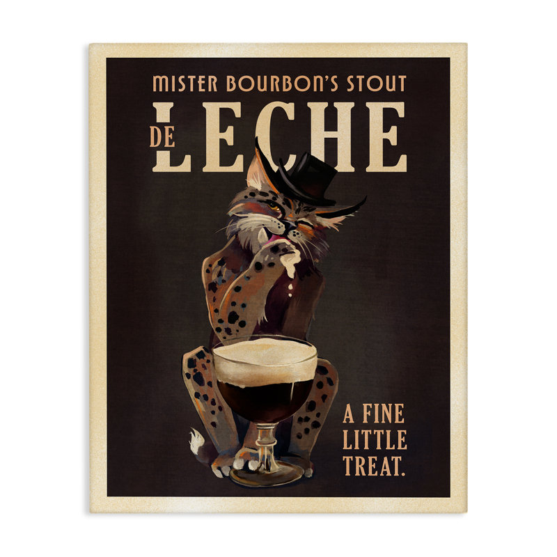 Art mural sur toile Bourbon De Leche Stout par The Whiskey Ginger, H 30 po x l 24 po