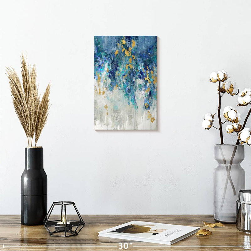 Avery Cascading Blues I, 12" H x 8" W
