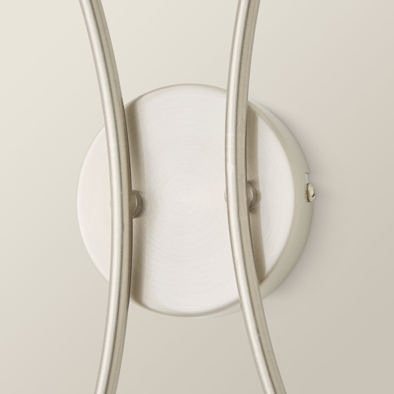 Aaniyah Armed Sconce, Brushed Chrome, No