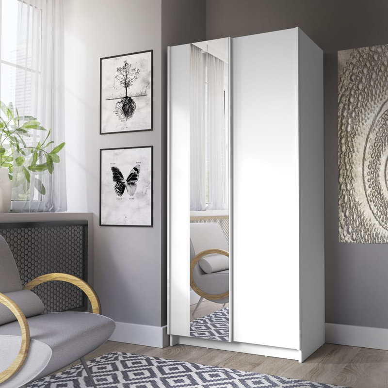 Takenya 3 Door Manufactured Wood Wardrobe, White