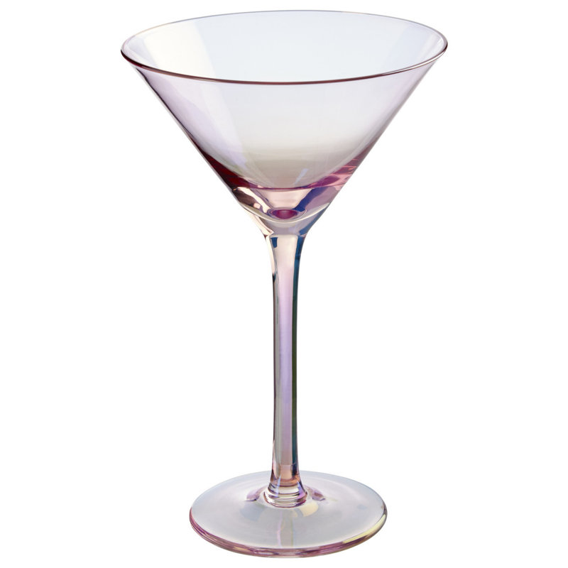 Rodina 250ml Martini Glass, Clear Pink, 1