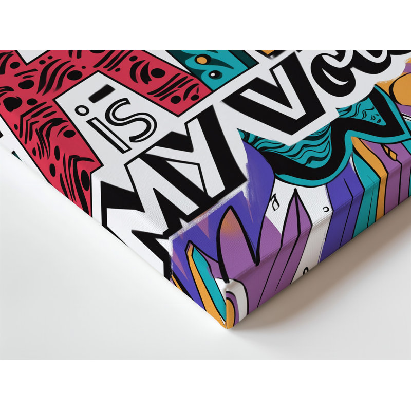 Toile «A Vibrant Illustration Bursts Forth With The Expression Art Is Wall Art», H 30 po x l 30 po