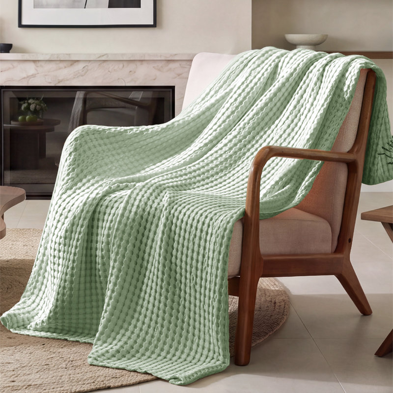 Couvre-lit gaufré en coton et rayonne de bambou 279 g / m² GentleSoft ™, Grand lit, Gui