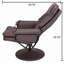 Fauteuil inclinable pivotant rembourré en similicuir