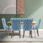 Chaise d'appoint rembourrée capitonnée en velours de cuisine moderne-995503657-995503658